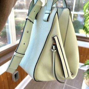 Loewe Mint Soft Pastel Green Hammock Leather Bag NEW